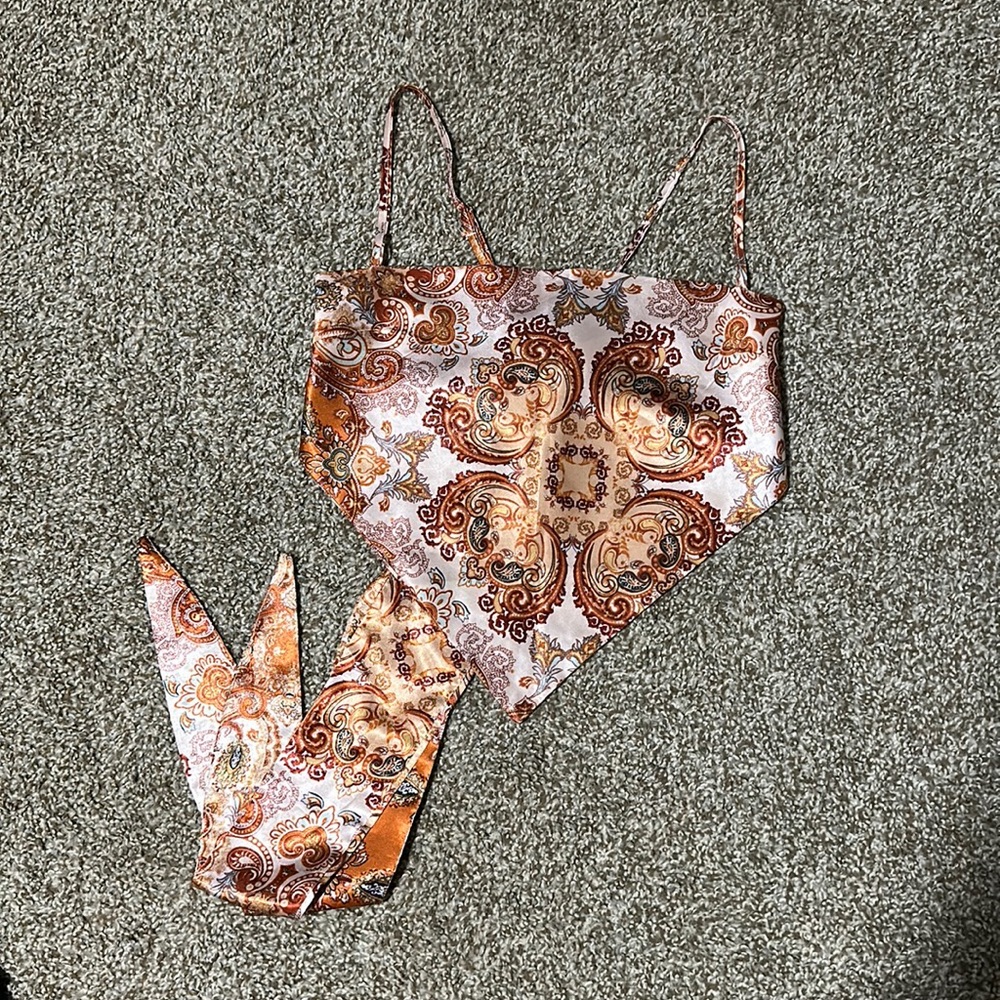 Her Entire Name Says Grace Scarf Top Size S